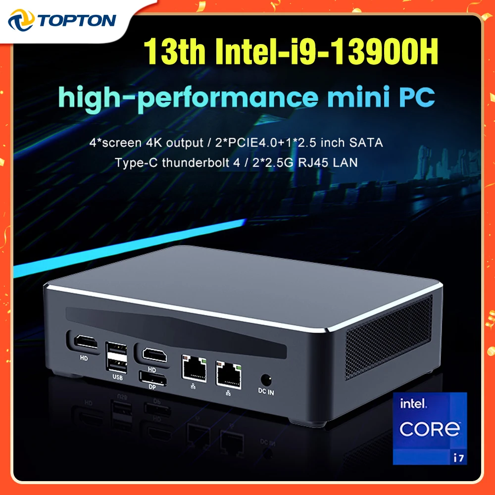 13th Gen Alder Lake Intel i9 13900H i7 13700H Gaming Mini PC Windows 11 2xDDR5 2xM.2NVME PCIE4.0 Computer Thunderbolt 4 WiFi6