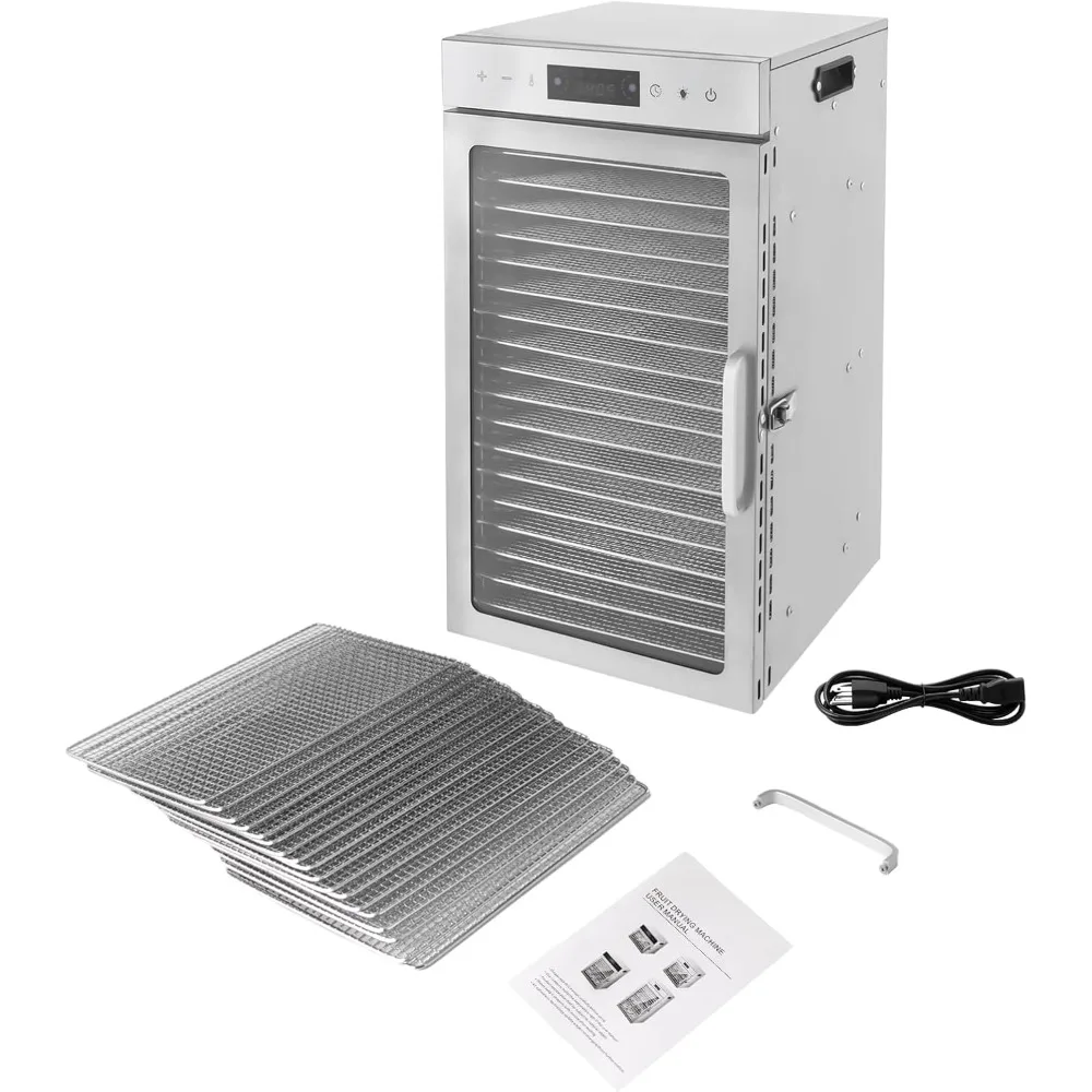 18층 상업용 식품 건조기, 육포용, 800W 대용량 식품 건조기, 스테인리스 트레이 포함