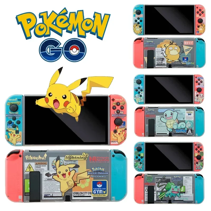 เคส Pokemon Pikachu Bulbasaur สำหรับเครื่องเล่นเกม Nintendo SWITCH คอนโซลควบคุมเกม NS OLED Joy CON เชลล์อุปกรณ์เคสซิลิโคนแบบนิ่ม