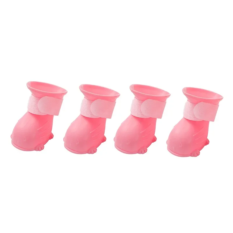 4Pcs/Set Dog Rain Shoes Anti Slip Pet Rubber Boot for Dog Cat Outdoor Anti Dirty Waterproof Dog Foot Cover Puppy Pet Supplies