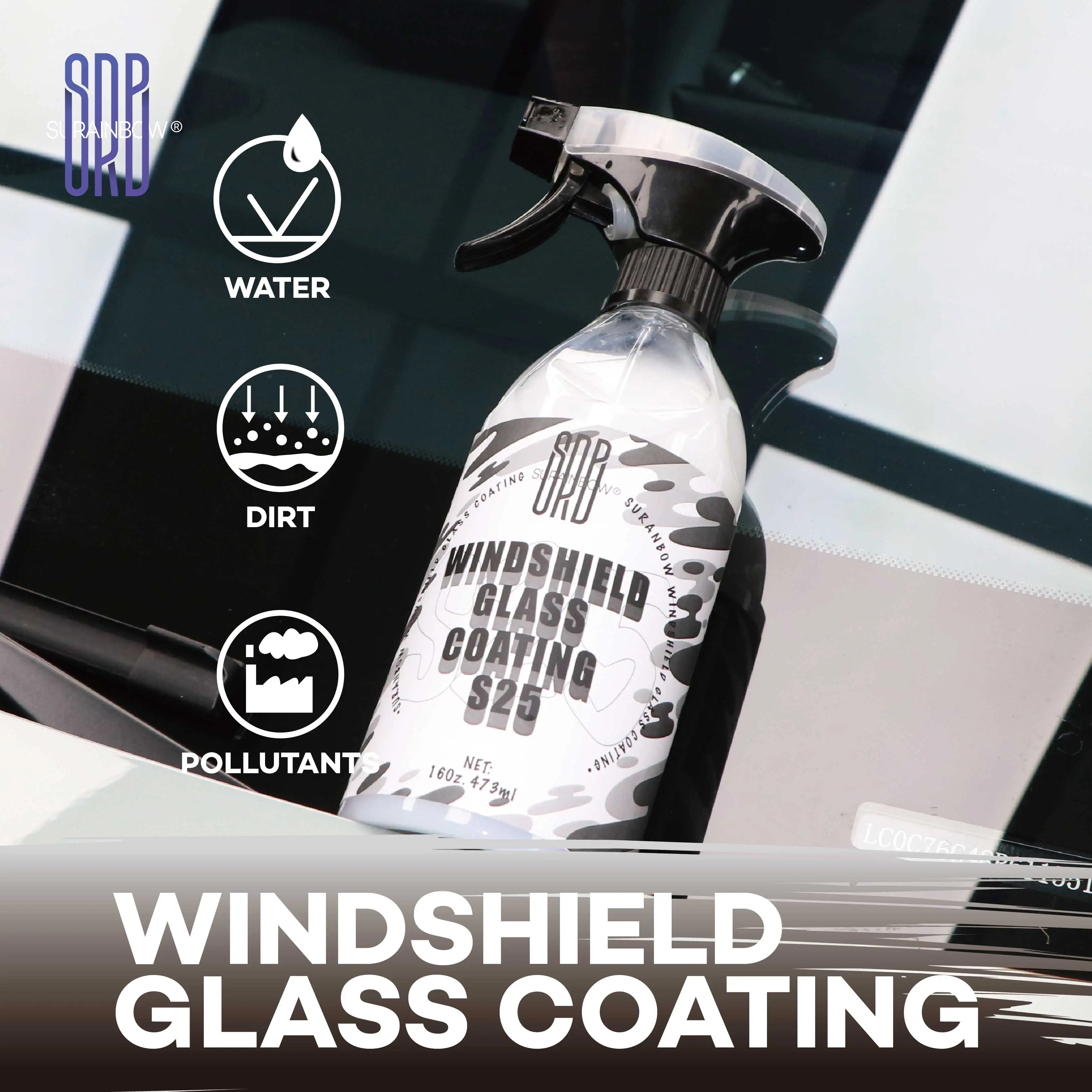 Glass Coating Coat Protectant- Hydrophobic Automotive Rain Repellant,Long-Lasting and Durable Coating,Quick and Easy Application