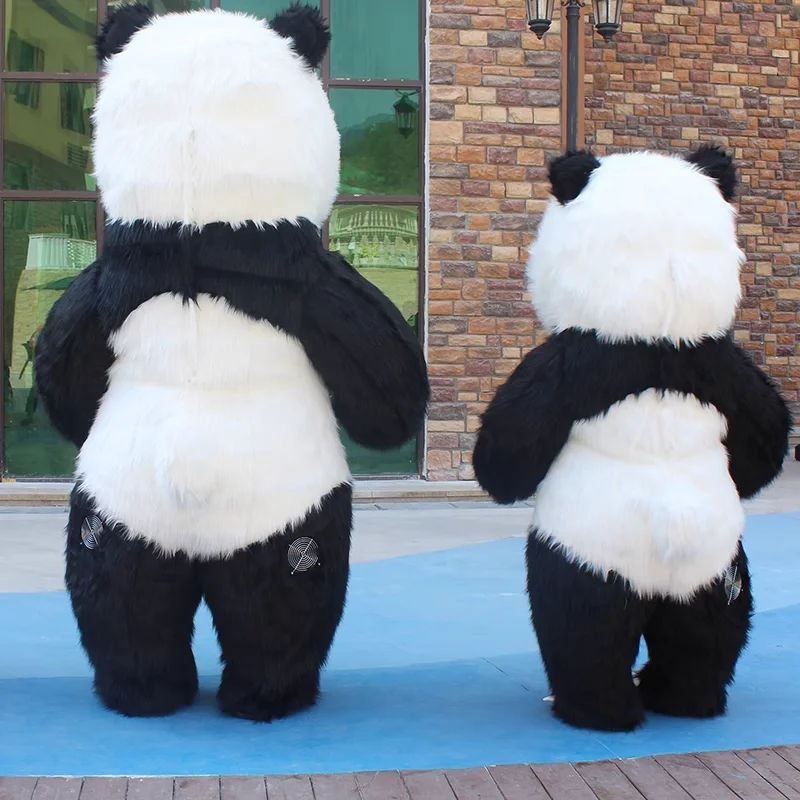 2.6M Giant Inflatable Panda Mascot Costume Plush Polar Bear Adult Walking Inflatable Props Christmas Holiday Performance Suit