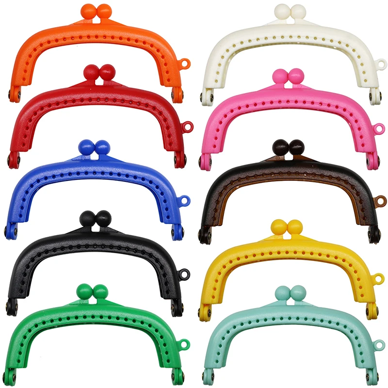 New-8.5cm Arc Plastic Purse Frame Handle For Clutch Bag Handbag Accessories Making Kiss Clasp Lock