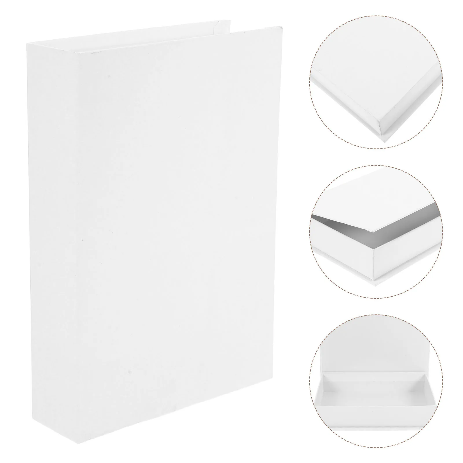 

Fake Book Box Vintage Style Decorative Book Shaped Storage Container for Organizing Small Items on Desk Bookshelf Coffee Table