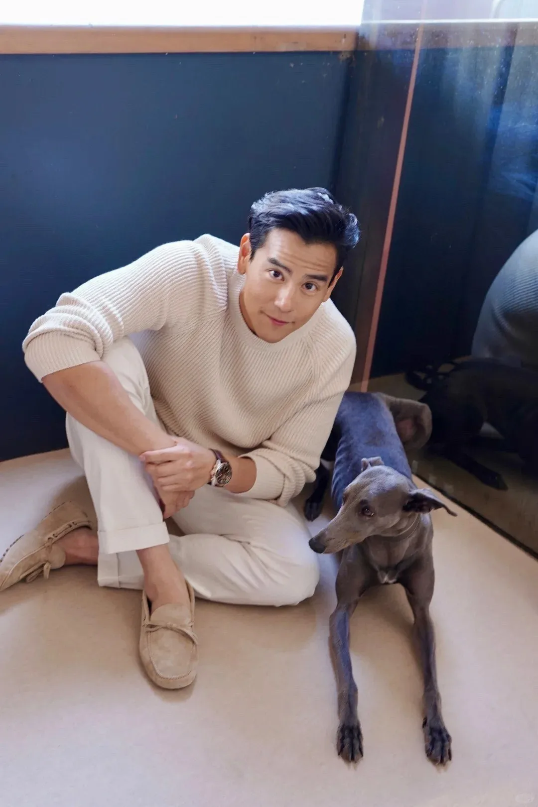 الرجال الخريف الشتاء محبوك سترة الصوف مزيج ثي إبرة العمودي المشارب تويست الملمس جولة Ne العلوي تريكو #2