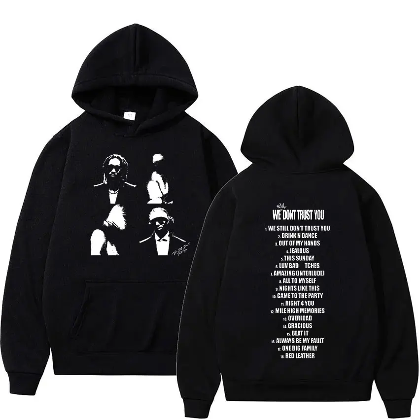 Rapper Future Metro Boomin We Don't Trust You Tour Hoodie Men Hip Hop Trend Clothing Sweatshirt Retro Pullover Oversized Hoodies