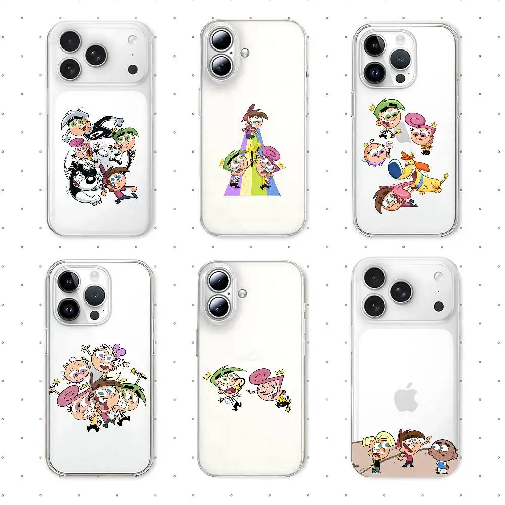 The Fairly Oddparents Handyhülle Weiche Transparente Hülle für iPhone 17 16 15 14 13 12 11 Pro Max Mini Plus Stoßfeste Schutzhülle