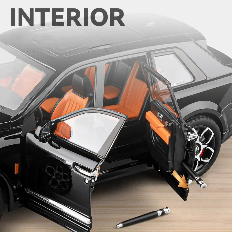 1:20 RR SUV كولينان مانسوري سبيكة لوكسي نموذج سيارة Diecasts لعبة معدنية سيارات نموذج الصوت والضوء هدية للأطفال