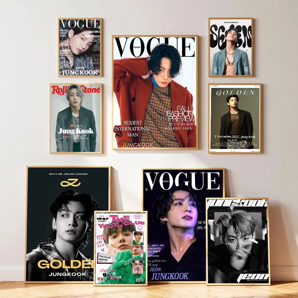 J-Jung K-Kook KPOP ملصق طباعة لغرفة النوم غرفة المعيشة ديكور المنزل اللوحة جدار الفن HD صورة جدارية