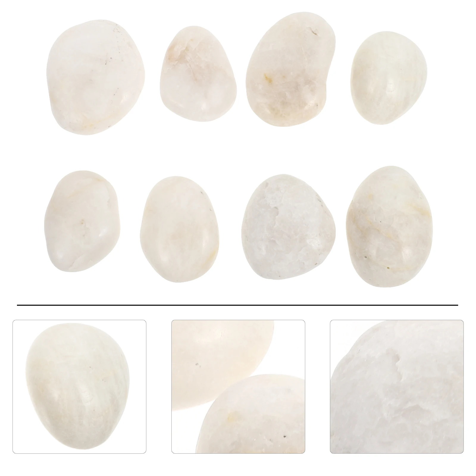 

8 Pcs Hand Painted Stones Smooth Rounded Rocks for Kids Drawing DIY Craft Projects Supplies