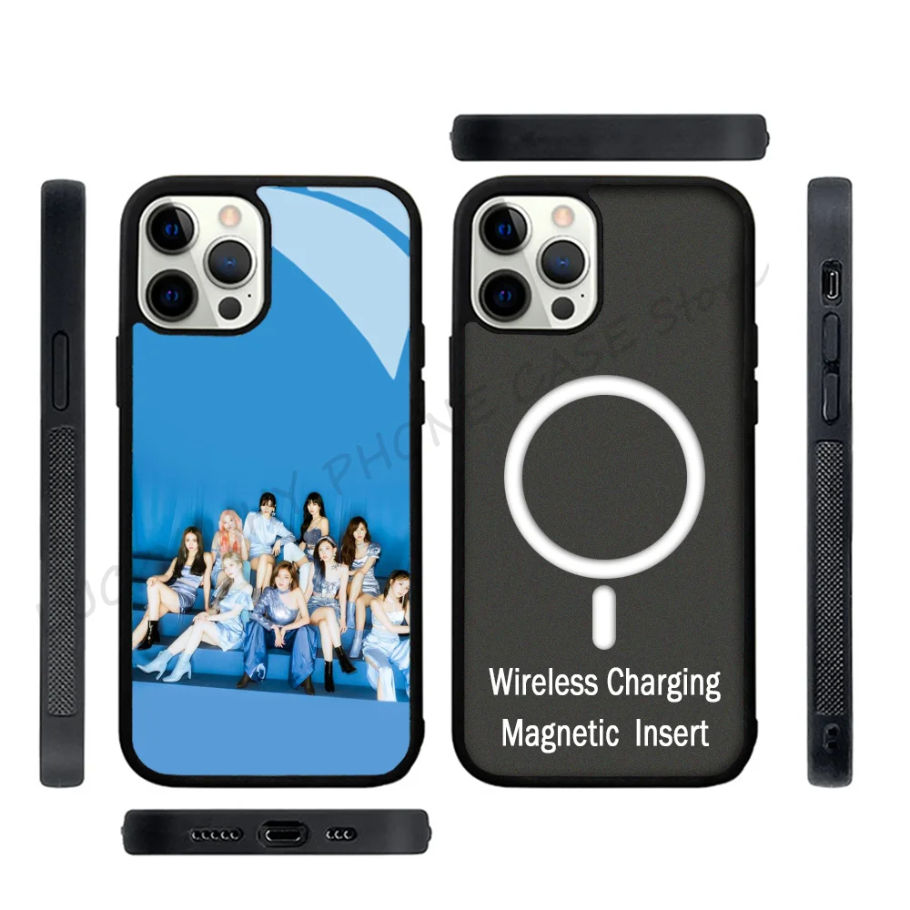 Kpop Group T-Twice Phone Case Phone Case Strong Magnetic For IPhone 15 14 13 Pro Max 11 12 Mini For Magsafe