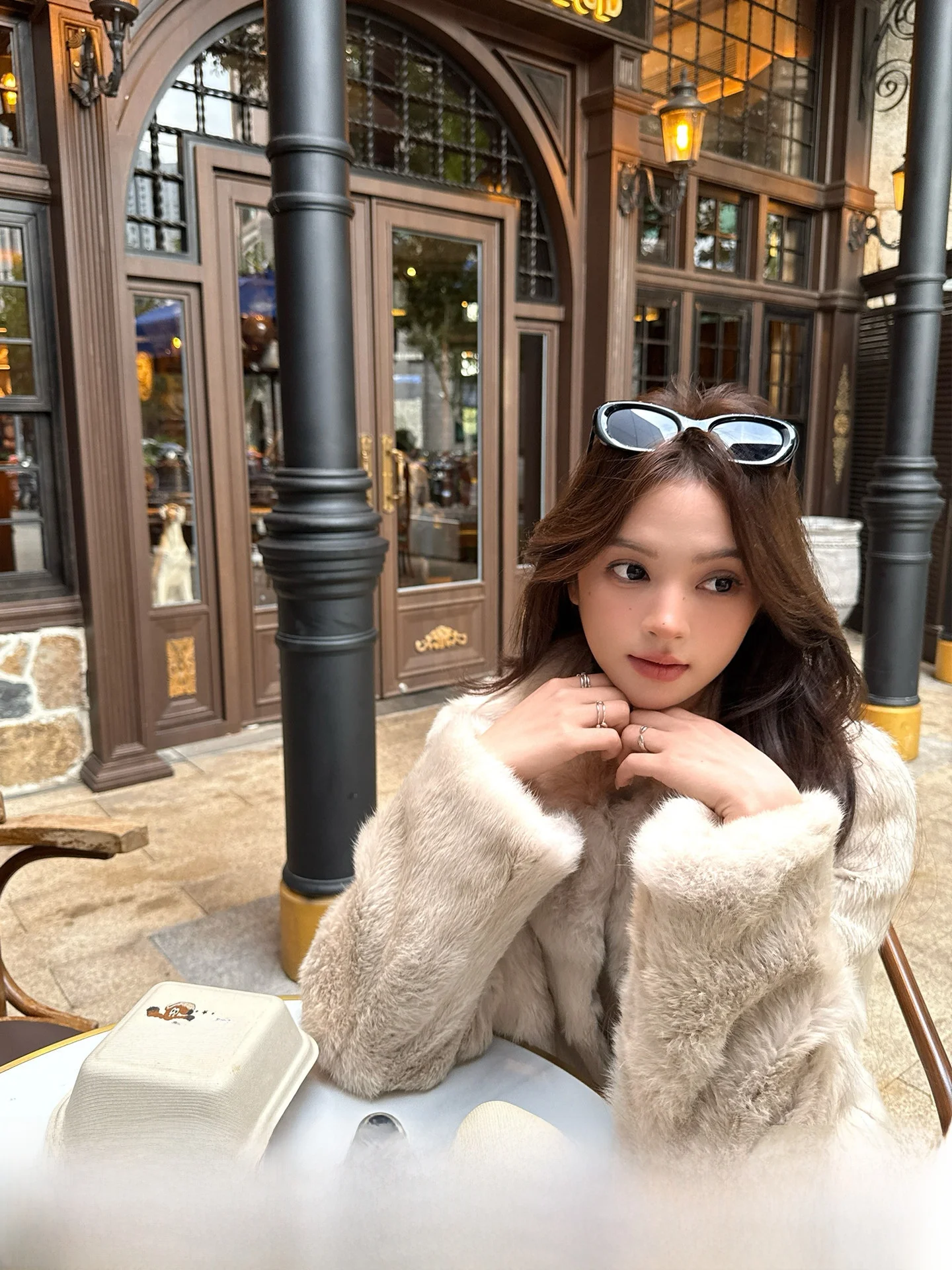 

Женское пальто из цельного меха кролика Kyoto Initial Snow, молодежное, теплое, в корейском стиле, с длинными рукавами