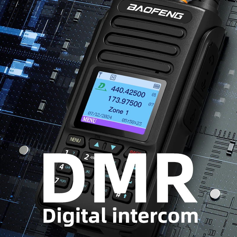 Baofeng DMR DM-1702 نظام تحديد المواقع ثنائي الوضع التناظري والرقمي جهاز اتصال لاسلكي الطبقة 1 + 2 فتحة زمنية مزدوجة VHF 136-174 UHF 400-470 ميجا هرتز