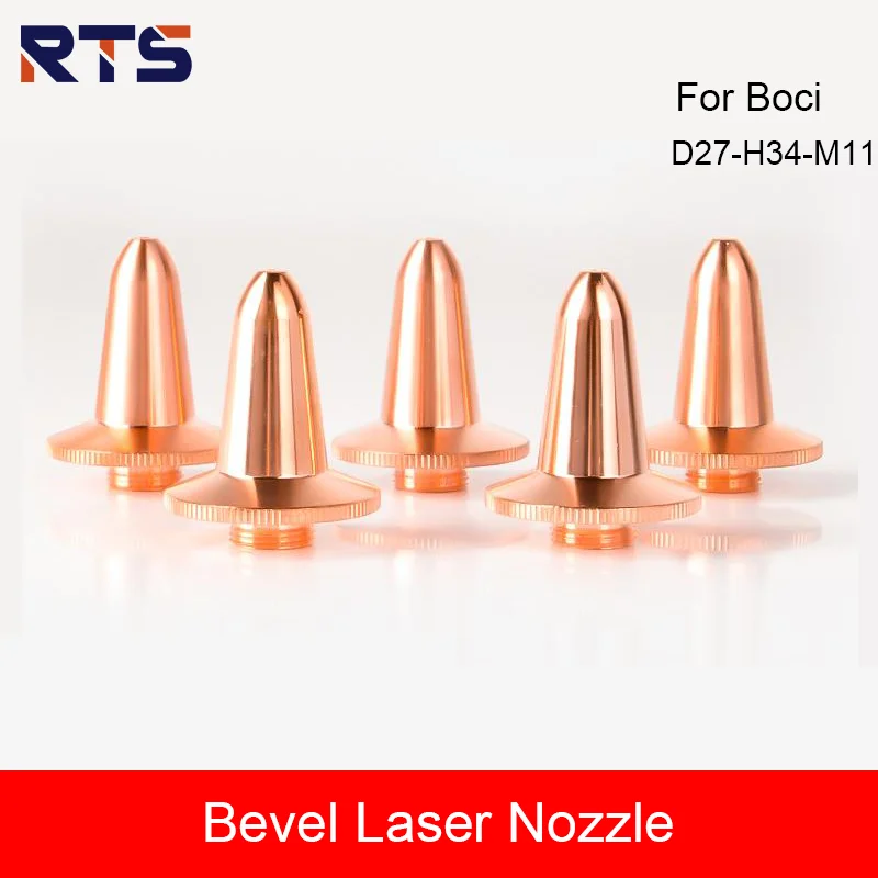 RTS 10Pcs/Lot BOCI Flat Cutting Bevel Laser Nozzle D27H34M11mm Single&Double Layer Caliber:1.2-5.0 For BLT421 BLT441 BLT461