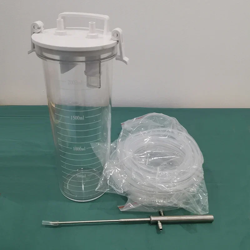 Medical laparoscopic endoscopy suction and irrigation pump accessories including silicone tube wash needle and effluent bottle