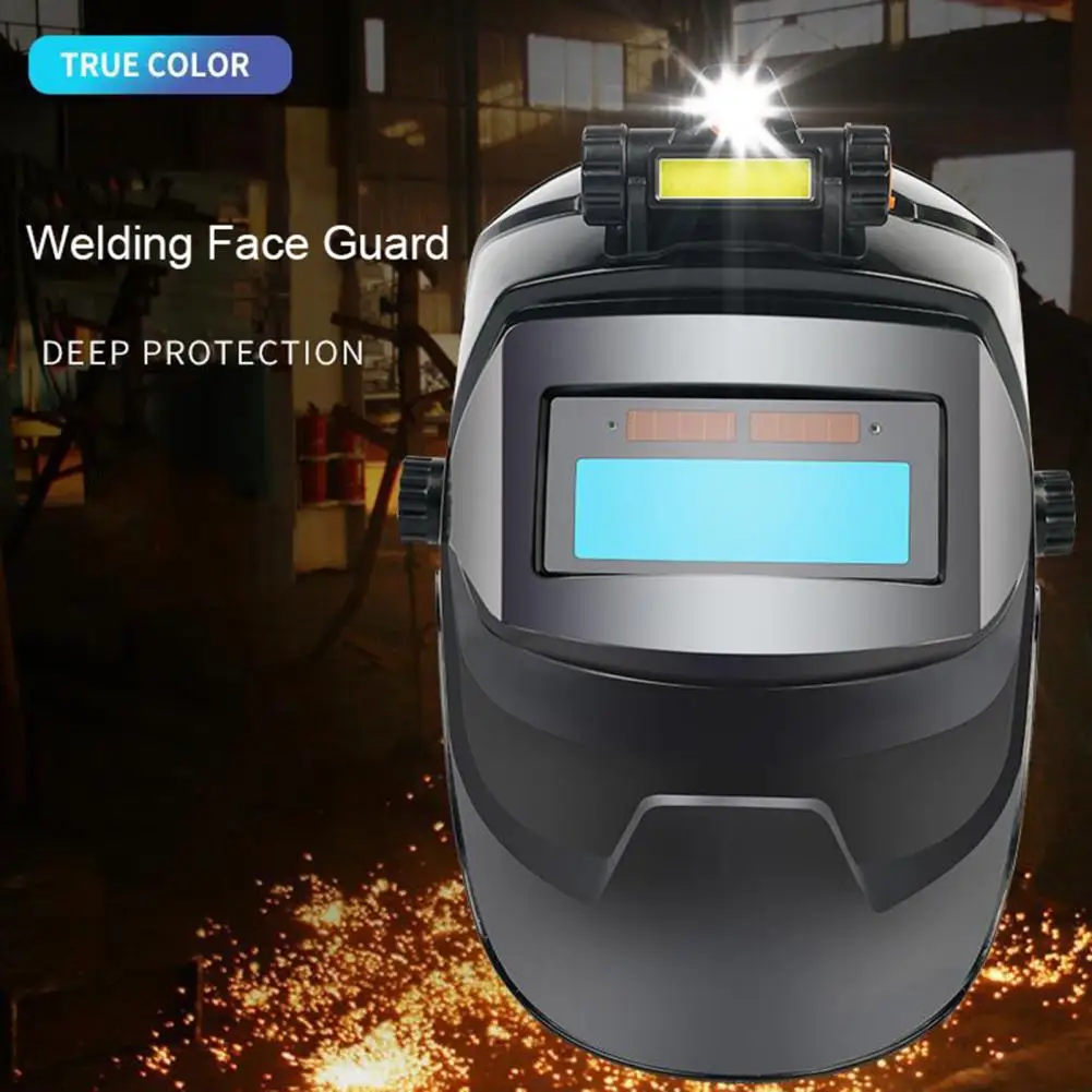 Welding Mask Solar Intelligence Dimming Large View True Color 130° High-Temperature Resistant Welder Welding Helmet Tools