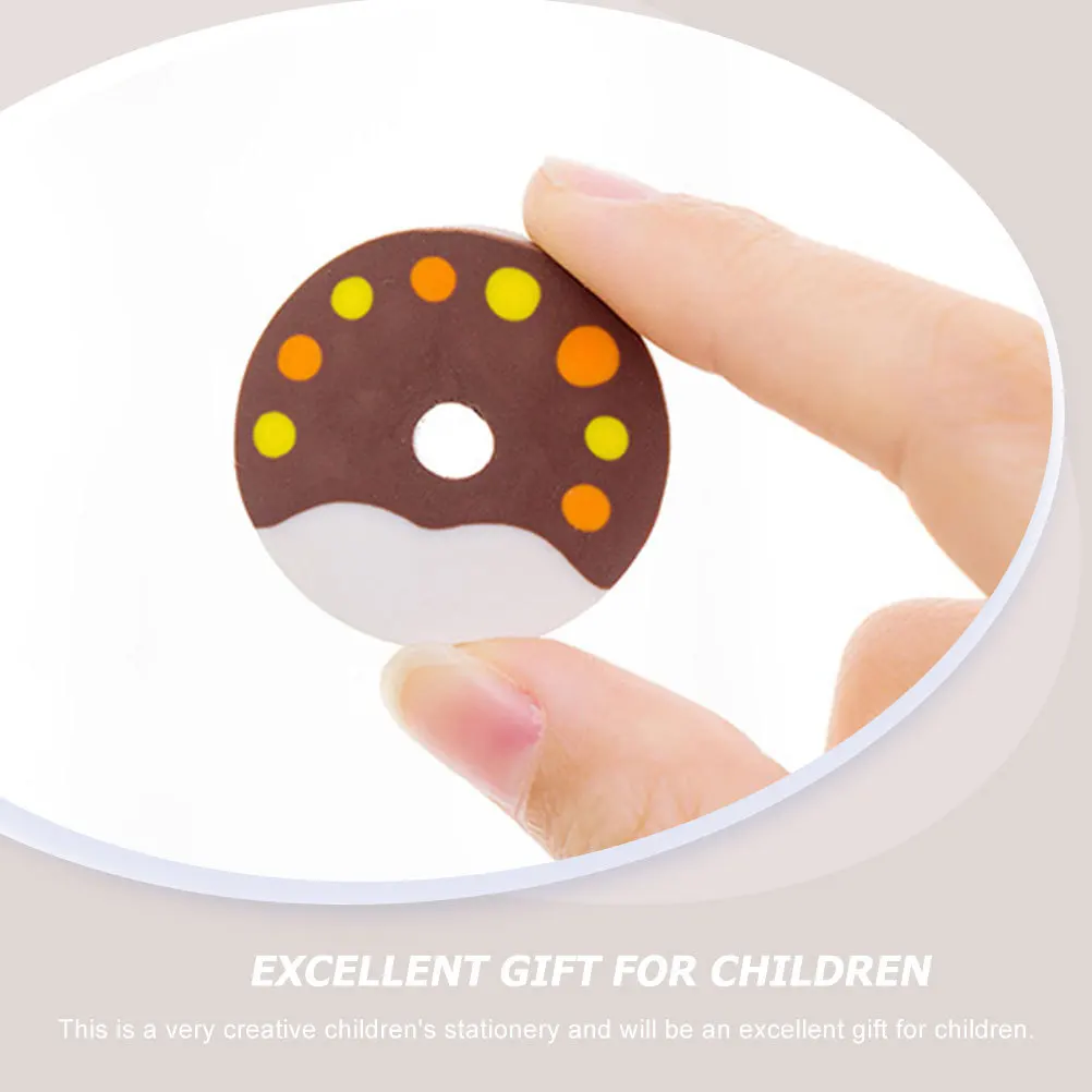 18 قطعة محايات كعكة الدونات الحلوة محايات Tpr لطيف على شكل حلوى لمجموعة ممحاة قلم رصاص طويلة الأمد هدية القرطاسية #5