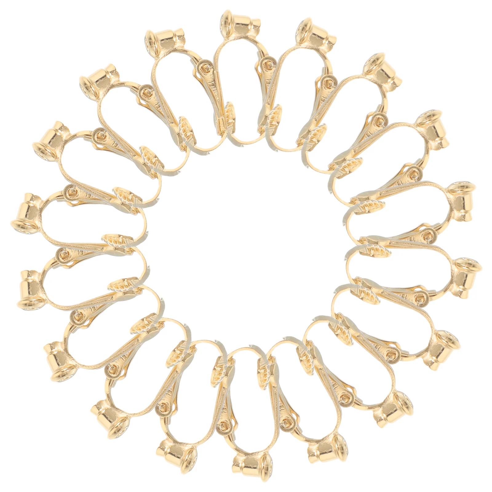 

20pcs Ear Clip Converters U Shaped Clip On Earring Converters Durable Copper Plated Non Piercing Ear Clips Women Secure Screw
