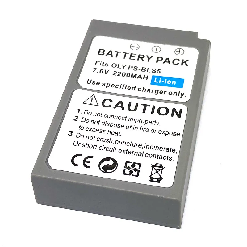 2200mAh Li-ion Battery And USB Charger For Olympus