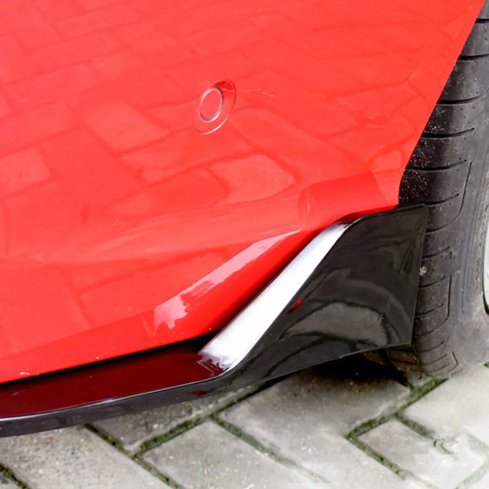 

2pcs Car Rear Bumper Protector Black Universal Durable Rear Lip Spoiler Diffuser For Suv Truck Car Accessories