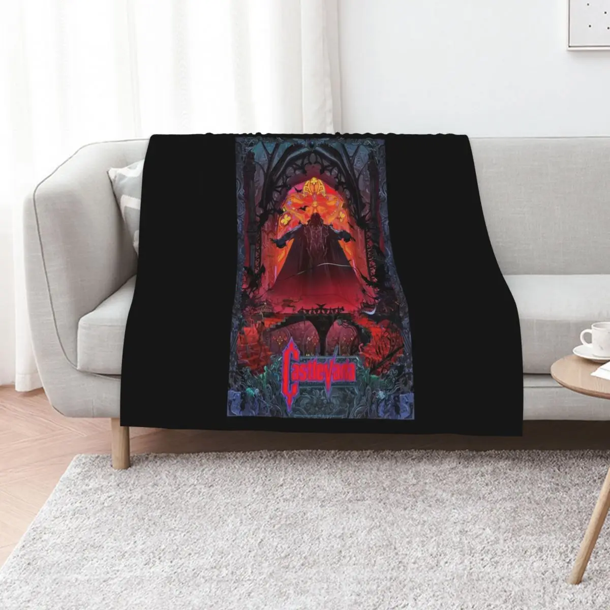 

Castlevania Dracula Perfect Gift For Fan Throw Blanket bed plaid Comforter Furry Travel Blankets