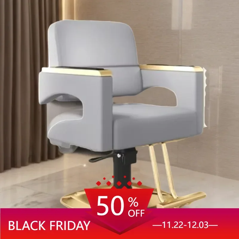 

Golden Luxury Chair High Rotating Beauty Salon Iron Barber Make Up Chairs Kitchen Stools Wheels Chaise Coiffure Hair Dressing