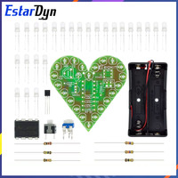 DIY Kit Heart Shape Breathing Lamp Kit DC 4V-6V Breathing LED Suite Red White Blue Green DIY Electronic Production for Learning