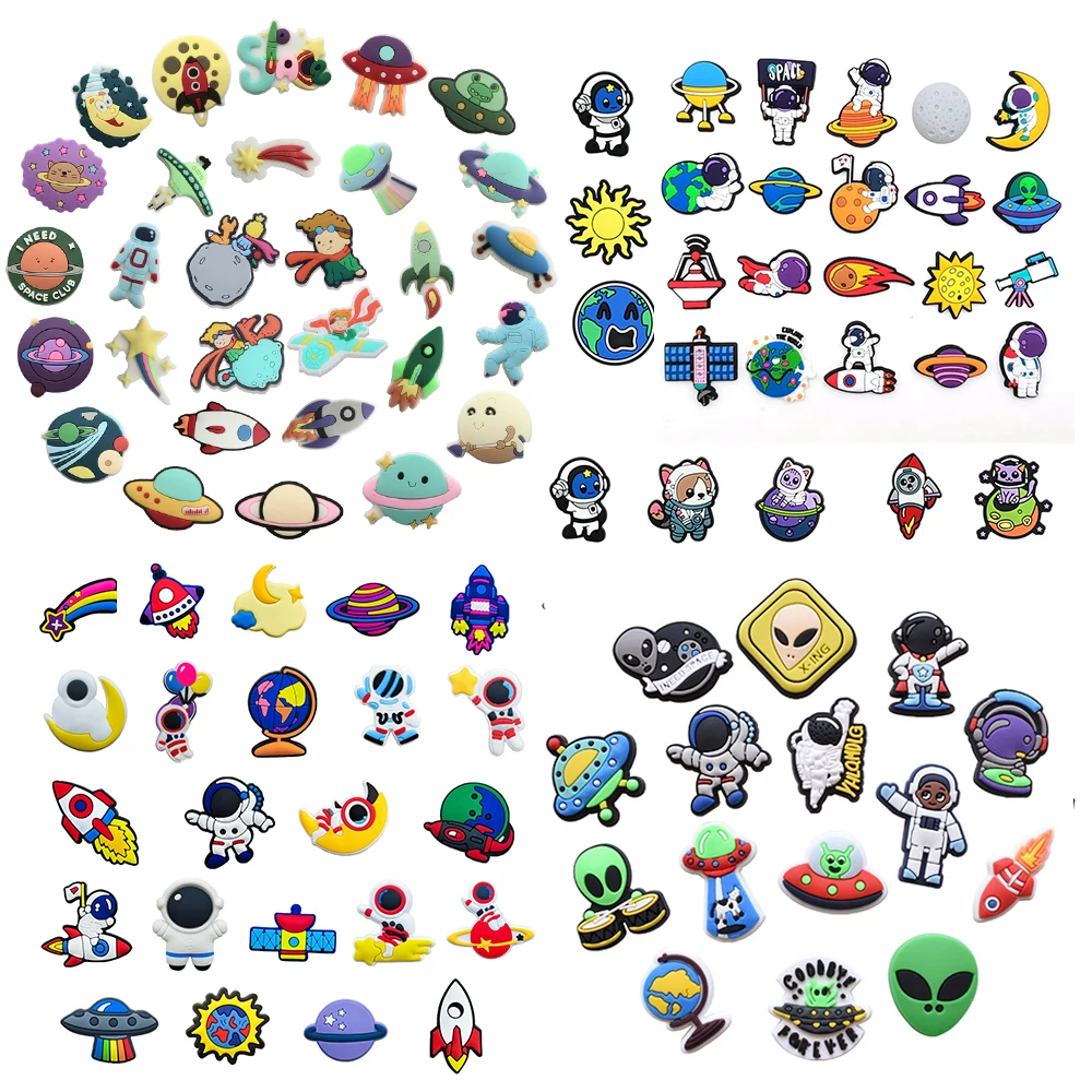 混合ル・プチ王子の航空宇宙靴チャームコレクション装​​飾 PVC 装飾取り外し可能な防水子供のためのパーティーギフト