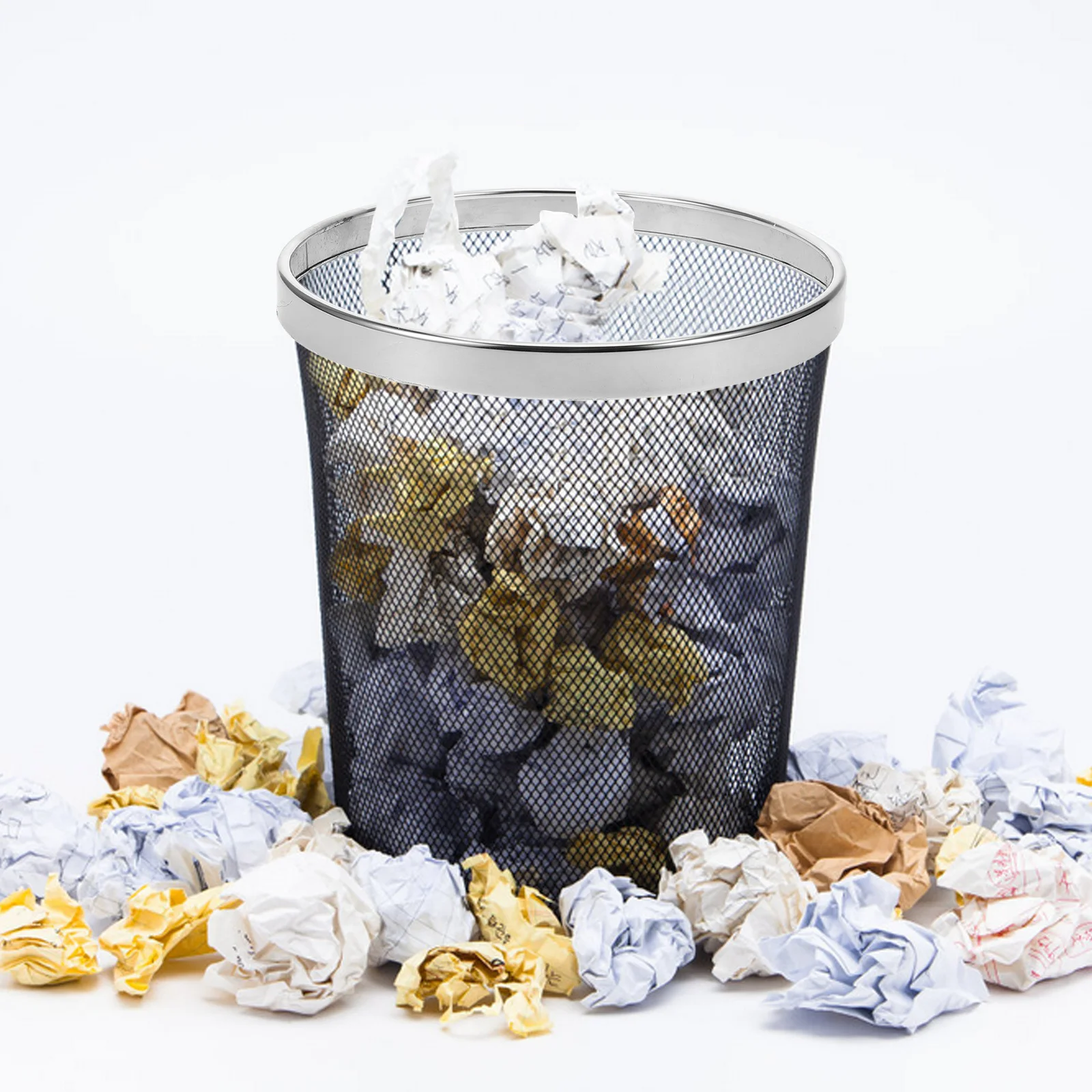 

Round Press Waste Bin Trash Can Ring Accessories Office Fixing for Garbage Part