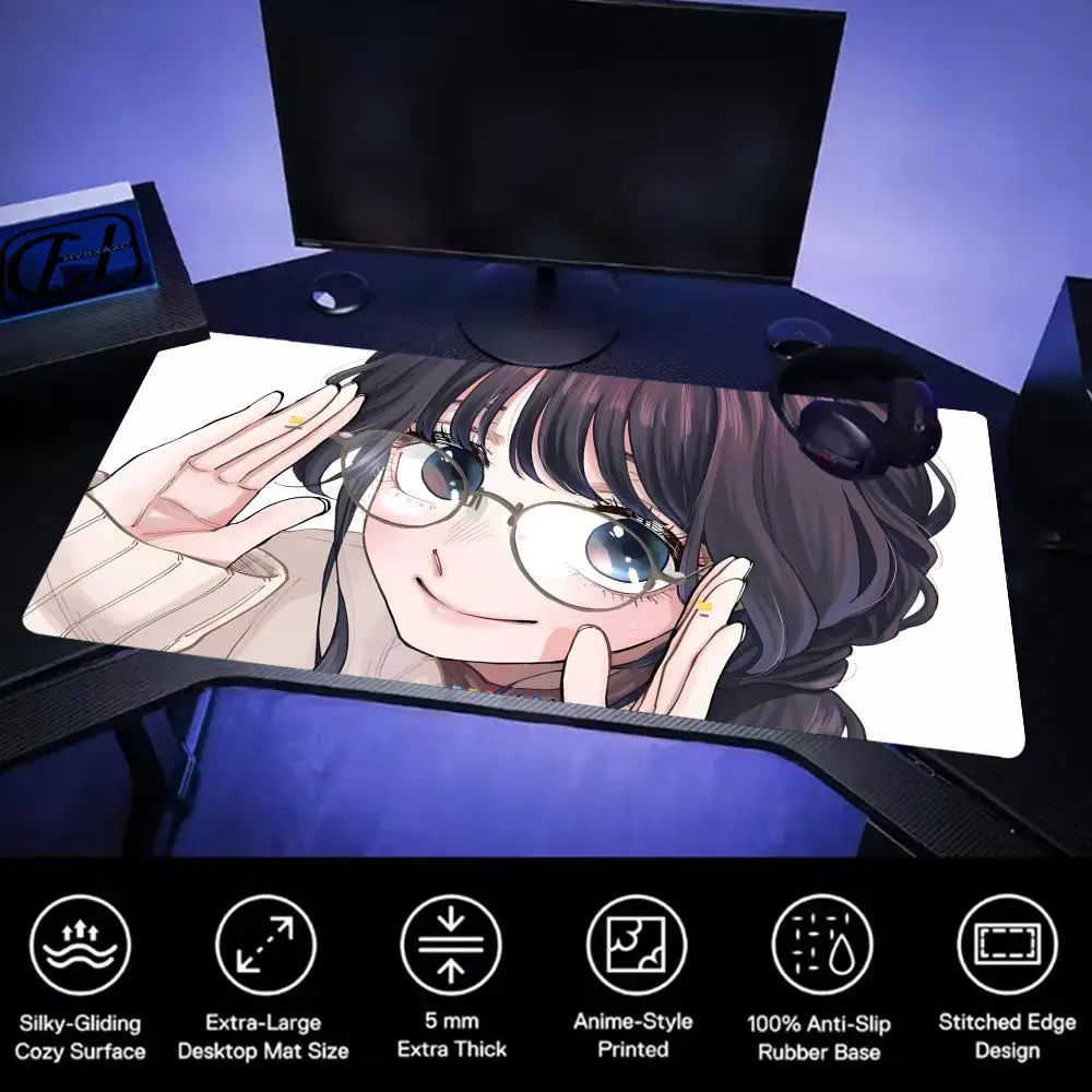 

Floral flowers bloom dignity Kaoruko and chinchilla Mouse Pad Mouse Pad Desk Mouse Pad Cute HD Desk Pad Extended