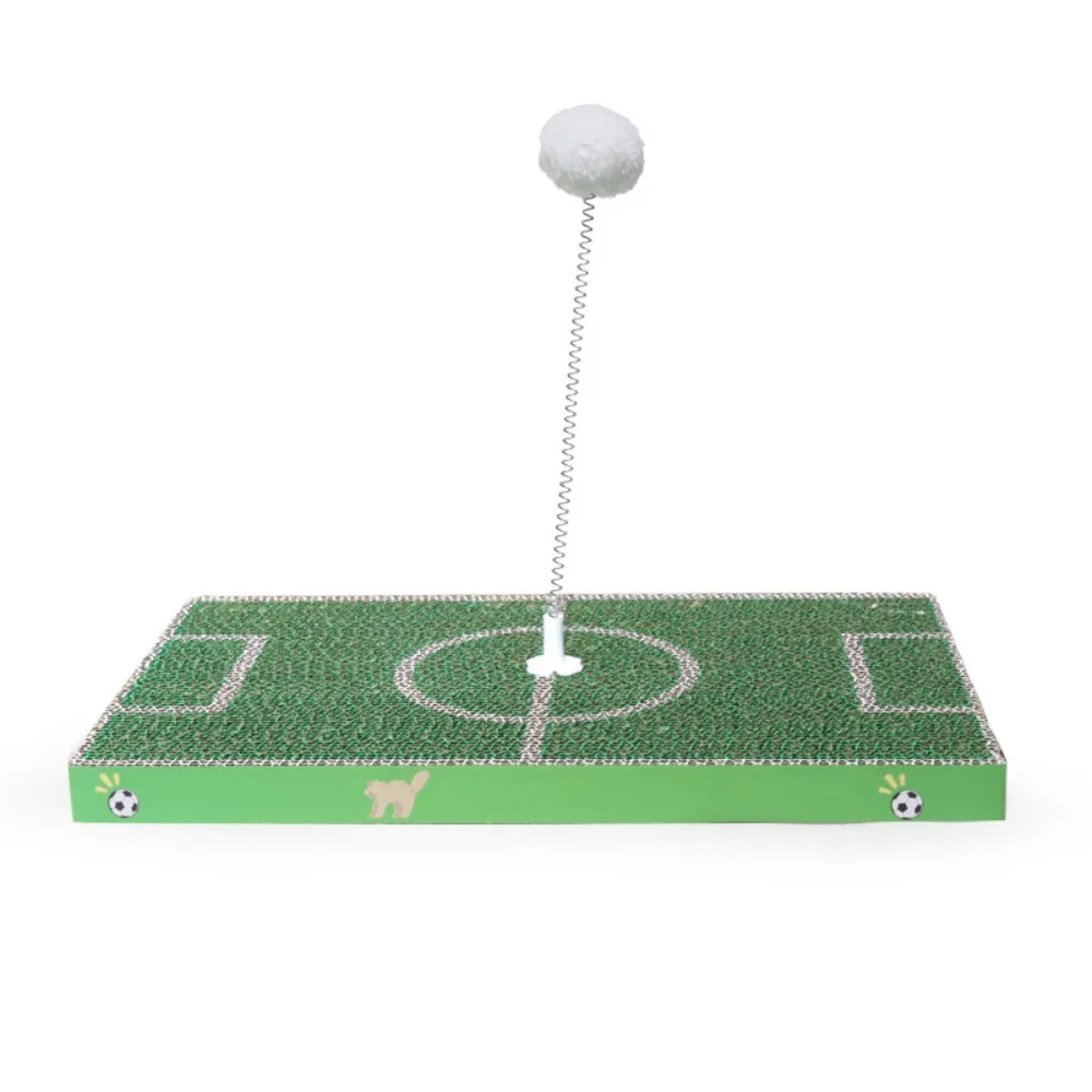 

Wear-resistant Football Field Cat Scratching Board Scratch Resistant Interactive Cat Scratching Pad with Ball Corrugated Paper