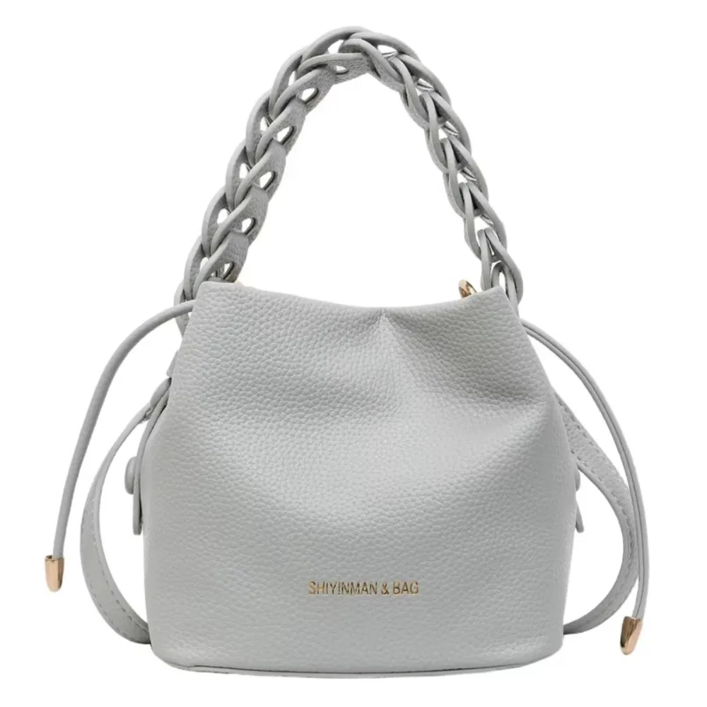 

Модная женская сумка через плечо из искусственной кожи, минималистичная модная сумка-ведро, универсальная прочная повседневная сумка-тоут для покупок