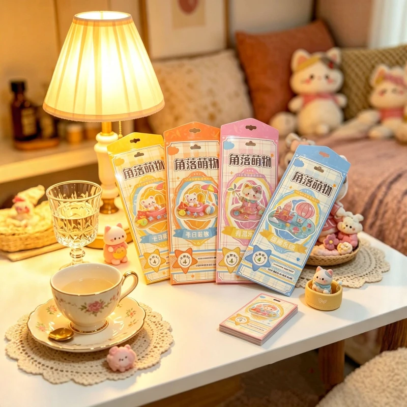New Corner Cute 3D Crystal Embossed Stickers DIY Stacking Fun Little Bear Little Cat Little Rabbit Castle Children's Day