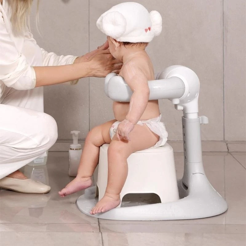 Baby Standing Bath Station Adjustable Height Shower Rack For Infants And Toddler 15UB