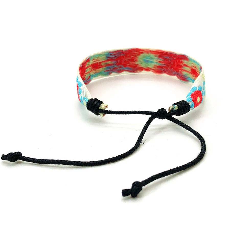 أساور صداقة منسوجة للرجال والنساء ، حبل مضفر قابل للتعديل ، أساور معصم تطريز عرقي ، مجوهرات مصنوعة يدويًا ، قابلة للتعديل #5