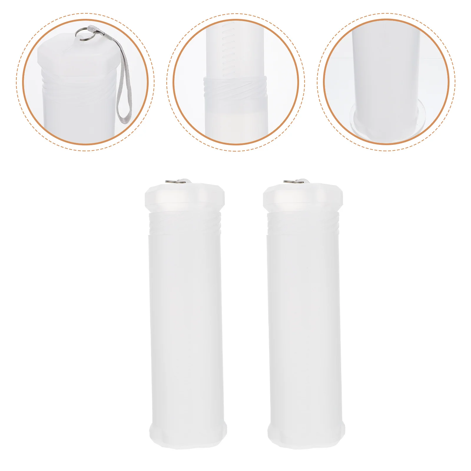 

2Pcs Telescopic Pen Storage Box Transparent Portable Pencil Container Lightweight Organizer Creative Multi-Function