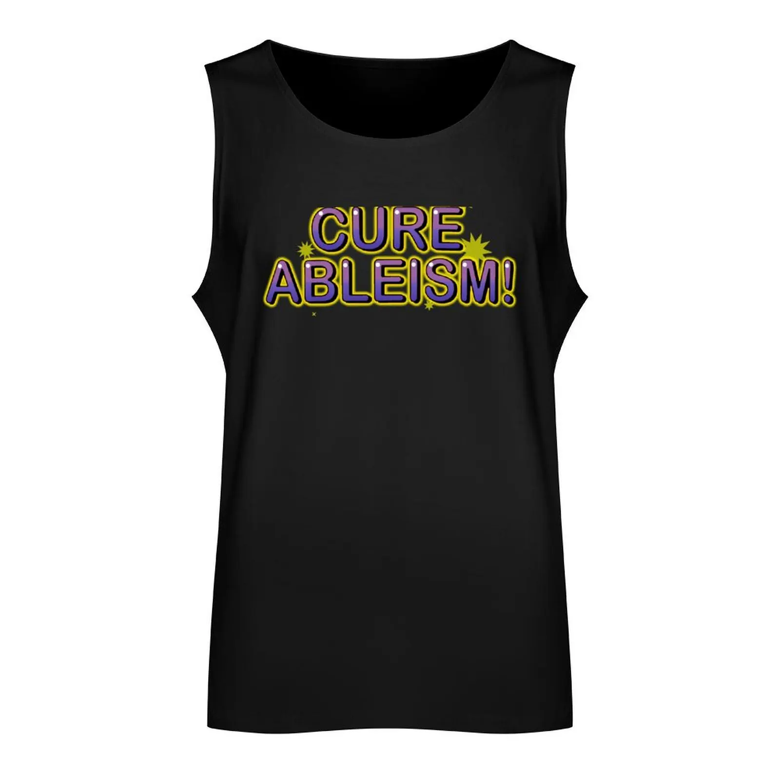 Cure Ableism! Tank Top gym wear men sports clothes for men