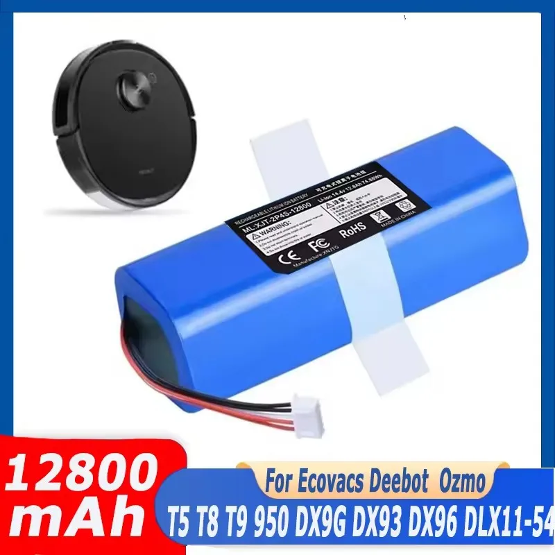 NEW 14.8V 12800mAh battery For ecovacs deebot T5 T8 T9 T10 T20 DLX11 DLX13 DLN12 X1 X1omni X1turbo Sweeping Robot Battery