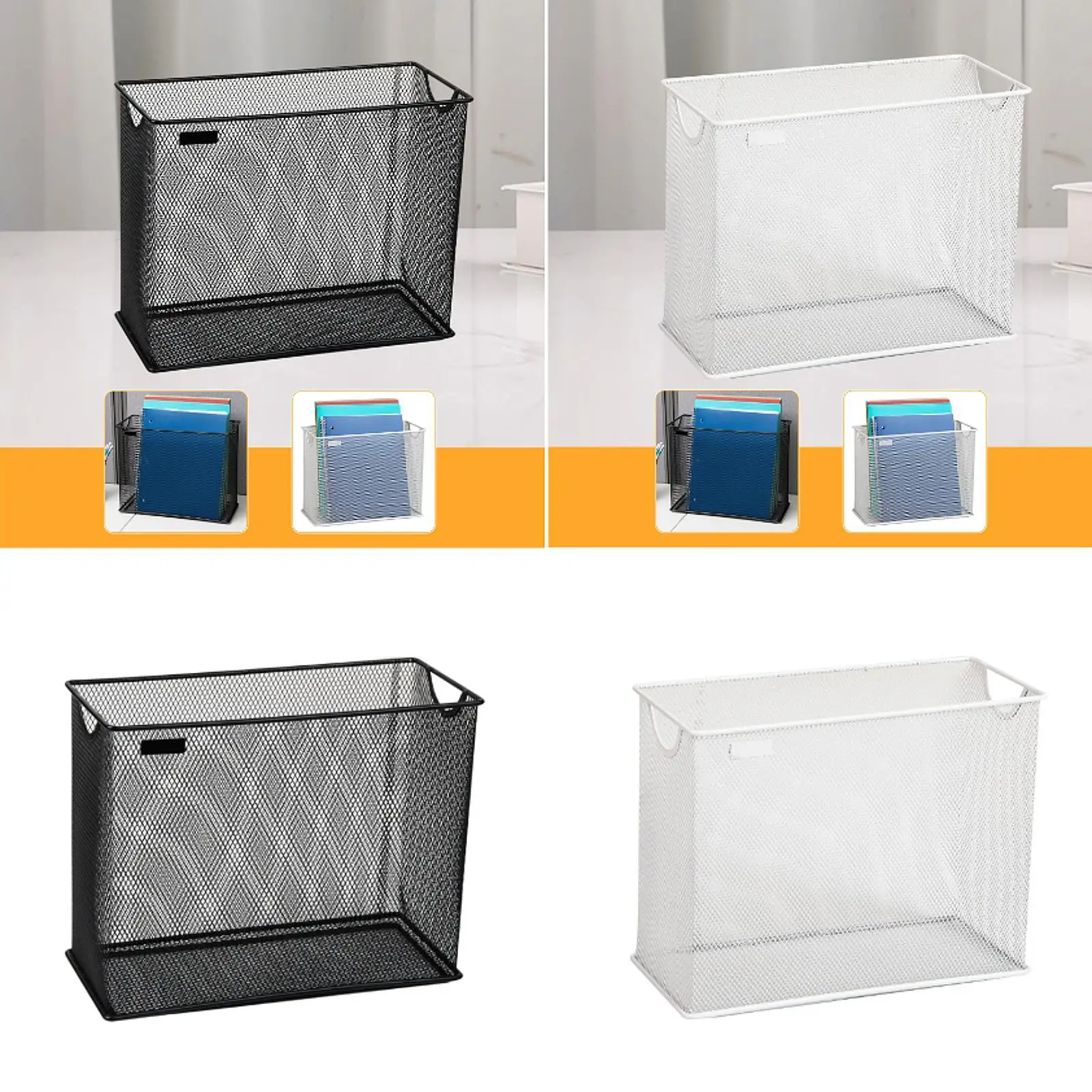 

Mesh File Organizer Versatile Space Saving Magazine File Holder Desk Organizer File Crate for Condo Home Office Countertop Dorm