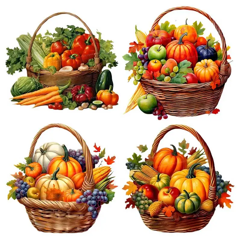 Fruits and Vegetables Wall Stickers Kitchen Decoration Dining Room Living Room Cabinet Refrigerator Home Decoration Decals M1144