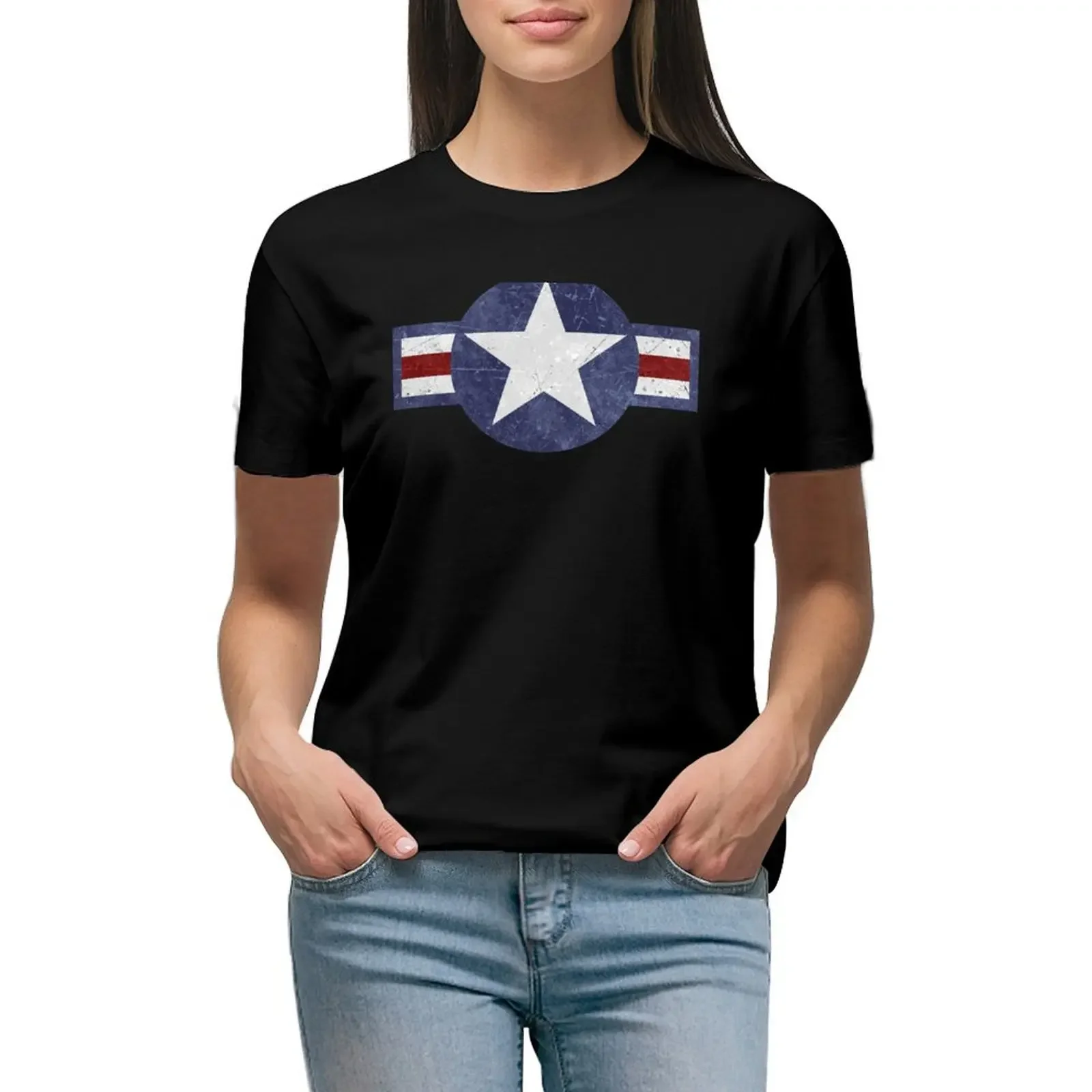 USAF US Airforce Roundel T-Shirt animal prinfor customs quick-drying Aesthetic clothing plain t shirts for Women