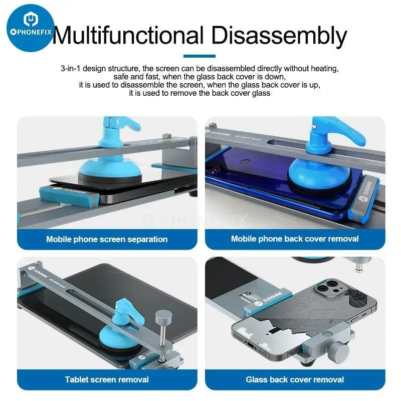 SUNSHINE SS-601G Plus Mobiele Telefoon LCD Scherm Separator met Zuignap Verwarming-gratis Snelle Veilige Verwijdering Scherm Reparatie Tools