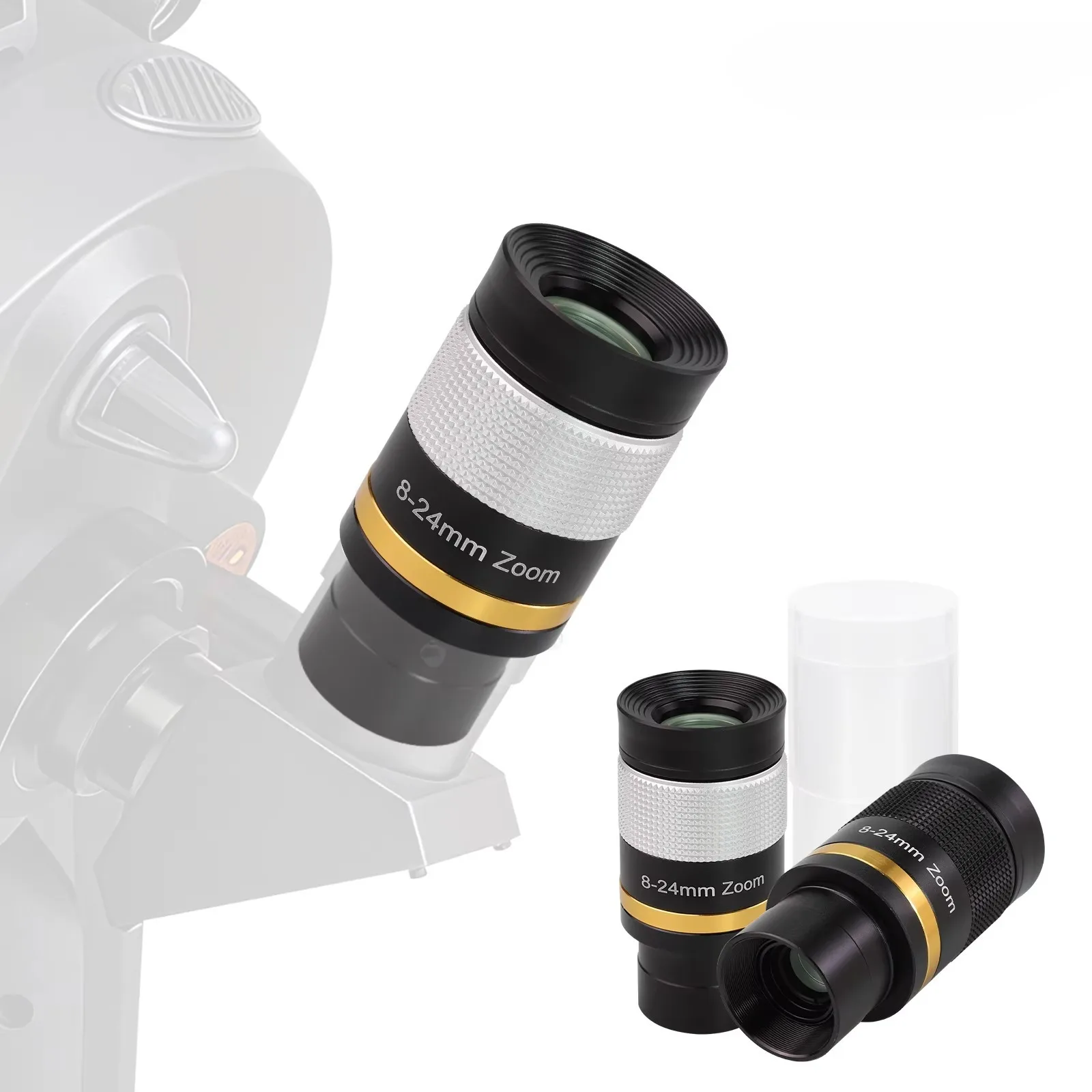 8-24mm HD Zoom Eyepiece Wide Angle Fully Multi-Coated Lens for 1.25 Inch 31.7mm Interface Astronomical Telescope