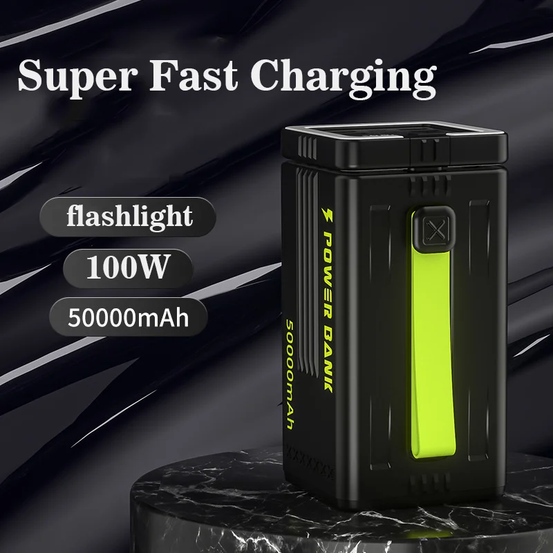 Banco de potência poderoso ao ar livre portátil, 50000mAh Power Station, Carregador rápido 100W, Bateria de reposição externa para laptop, iPhone, Camping