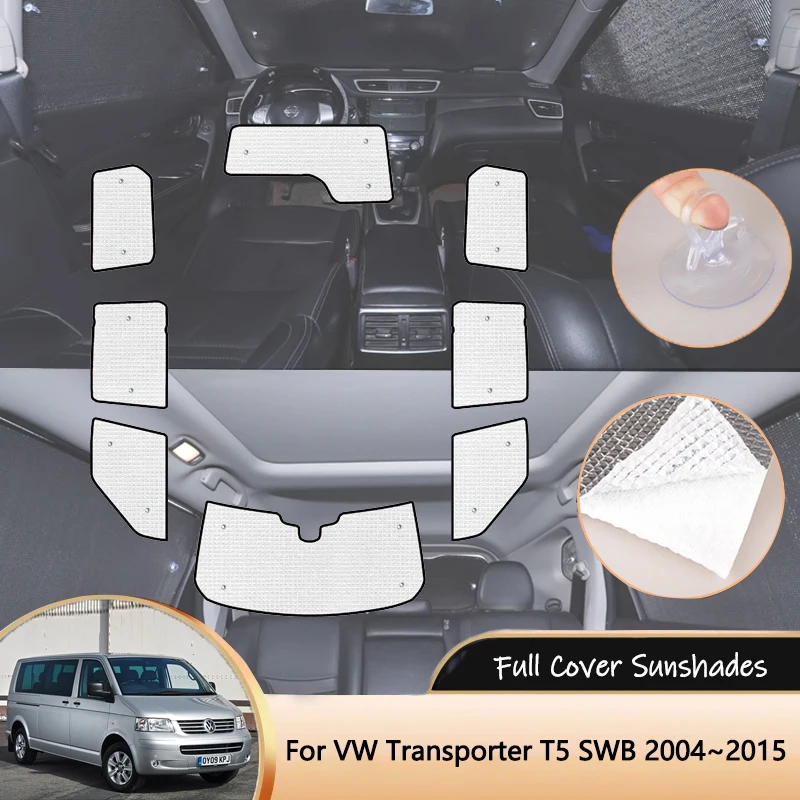 

For Volkswagen VW Transporter T5 SWB Caravelle Multivan Doubleback 2004~2015 Car Windshields Side Window Visors Auto Accessories