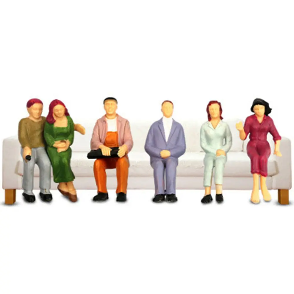 Material Dollhouse Decorations 1:100/1:150/1:75/1:50 Scale Train Scenery Model Building Passengers DIY Character People Figures