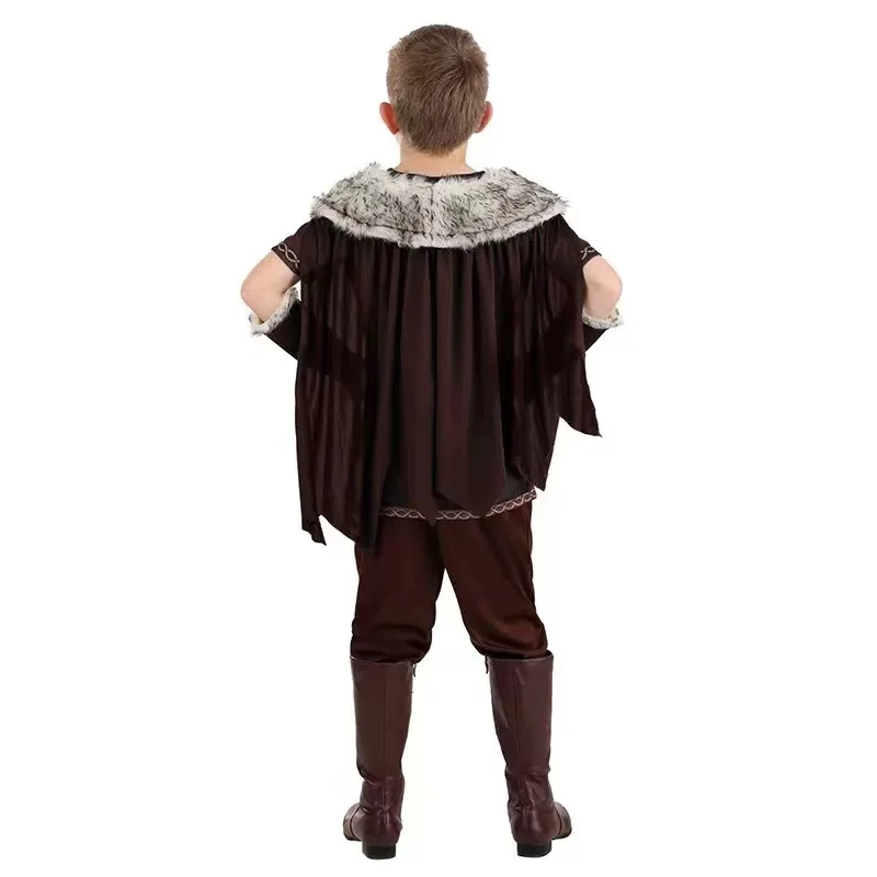 Halloween Children's Day Stage Performance Gathering Party Nordic Viking Boy Warrior Cosplay Costume