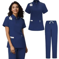 Venta al por mayor, traje para correr, uniforme quirúrgico médico de Hospital, conjunto exfoliante Multicolor para mujer, ropa de trabajo para médico, conjunto de exfoliantes para enfermera