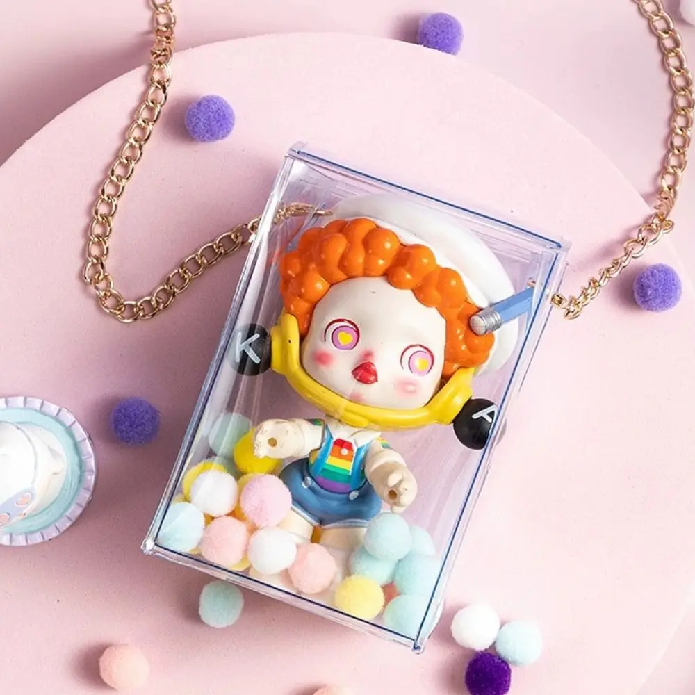 Jewelry Organizer Transparent Storage Box Pouch Mystery Box Keychain Bag Storage Case Thicken Wallet Cute Doll Bag Organization