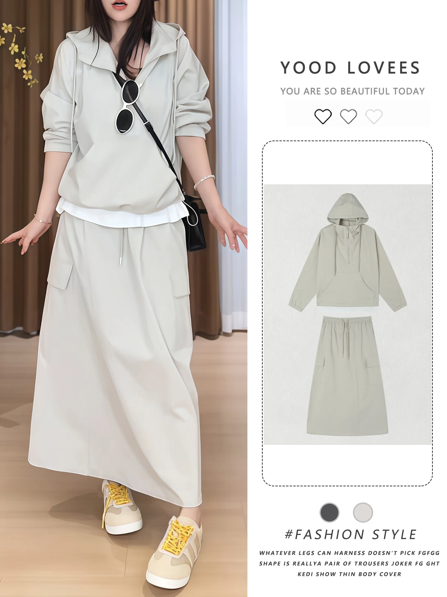

Spring Autumn 2026 Women's Fashion Workwear Set with Hat Sun Protection Half Skirt Two Piece Suit Commute Style Casual Wear